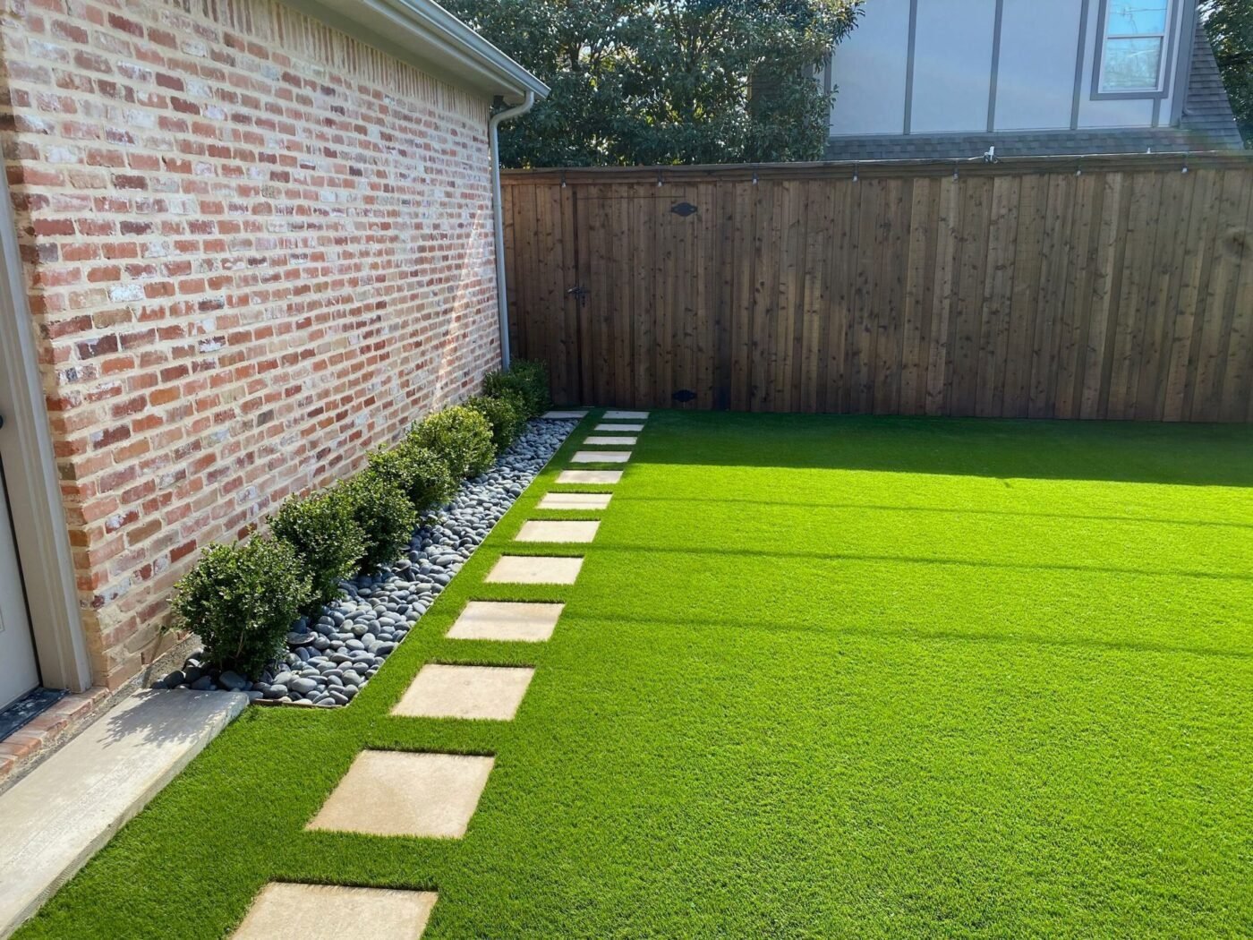 backyard lawn made of artificial grass installed by Tucson Artificial Turf